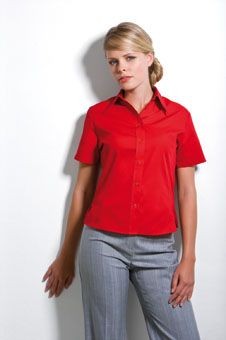 Branded Promotional KUSTOM KIT LADIES SHORT SLEEVE CONTINENTAL BLOUSE Blouse Ladies From Concept Incentives.