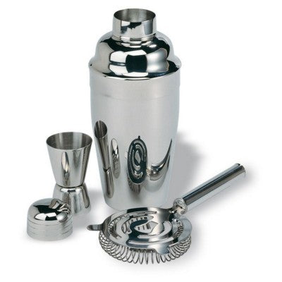 Branded Promotional COCKTAIL SET in Stainless Steel Silver Cocktail Shaker From Concept Incentives.