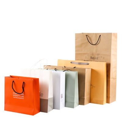 Branded Promotional 170GSM RE-USABLE THICK KRAFT PAPER CARRIER BAG with Rope Handles Carrier Bag From Concept Incentives.