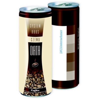 Branded Promotional PERSONALISED CAN OF LATTE COFFEE Coffee Drink From Concept Incentives.