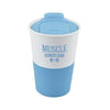 Branded Promotional GRIPPY PLASTIC TUMBLER in Cyan from Concept Incentives