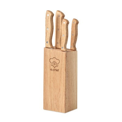 Branded Promotional 5 PIECE KNIFE SET in Base Knife Set from Concept Incentives