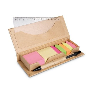 Branded Promotional CARDBOARD CARD BOX DISPENSER in Natural Note Pad From Concept Incentives.