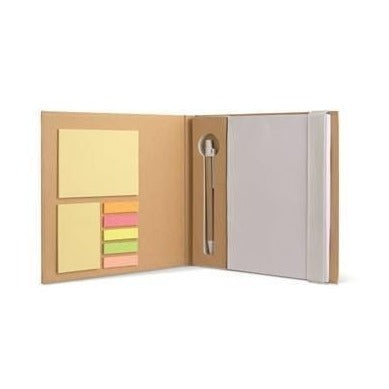 Branded Promotional NOTE BOOK with Sticky Notes & Pen Note Pad in White from Concept Incentives.