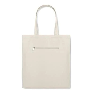 Branded Promotional MOURA CANVAS SHOPPER TOTE BAG in Black Bag From Concept Incentives.