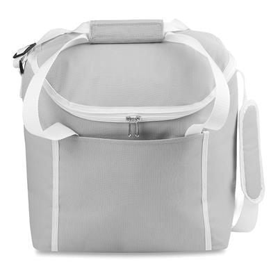 Branded Promotional 600D POLYESTER COOL BAG in Grey Cool Bag From Concept Incentives.