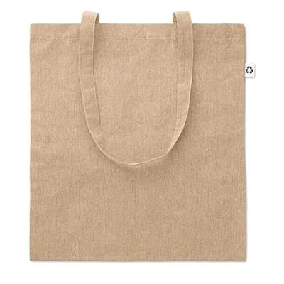 Branded Promotional 2 TONE 100% COTTON SHOPPER TOTE BAG with Long Handles Bag From Concept Incentives.