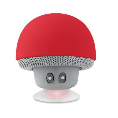 Branded Promotional MUSHROOM SHAPE BLUETOOTH SPEAKER-PHONE STAND in Abs with Suction Cup in Red Speakers From Concept Incentives.