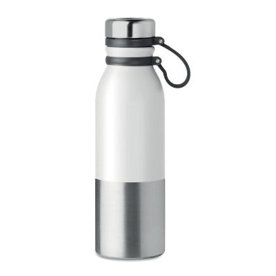 DOUBLE WALL STAINLESS STEEL METAL POWDER COATED FLASK with Silicon Grip for Easy Carry
