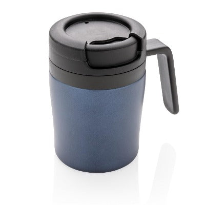 Branded Promotional COFFEE TO GO MUG in Black Travel Mug From Concept Incentives.