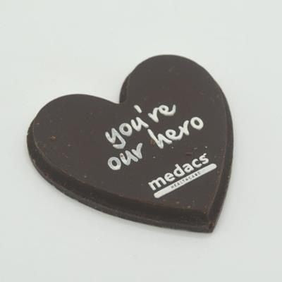 Branded Promotional CHOCOLATE EDIBLE LOGO HEARTS Chocolate From Concept Incentives.