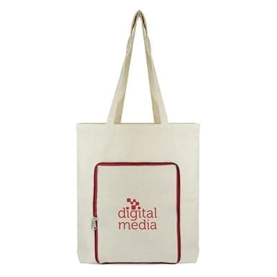 Branded Promotional FARRINGTON SHOPPER with Black Zip Bag From Concept Incentives.