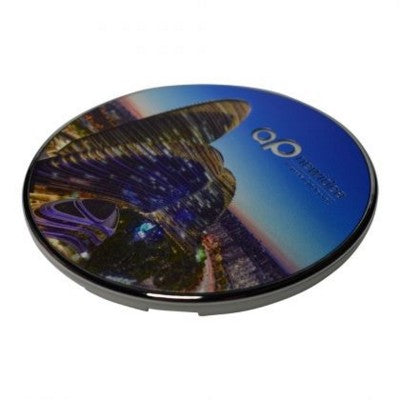 Branded Promotional CORDLESS CHARGER PAD in White Charger From Concept Incentives.