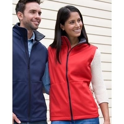 Branded Promotional RESULT CORE SOFT SHELL BODYWARMER GILET Bodywarmer From Concept Incentives.