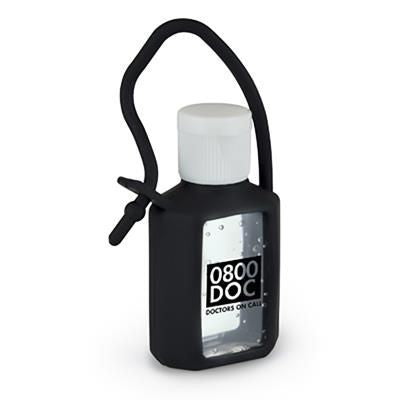 Branded Promotional MINI SANITISER in Black Sanitiser From Concept Incentives.