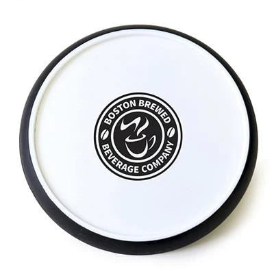 Branded Promotional ROUND DISC COASTER in Black Coaster From Concept Incentives.