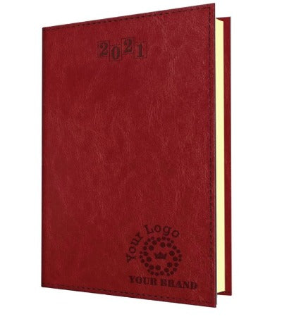 Branded Promotional TOPGRAIN PREMIUM A5 DAY TO PAGE DESK DIARY in Black Diary From Concept Incentives.