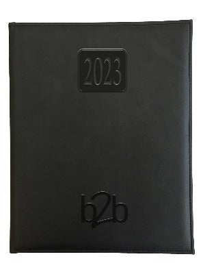 Branded Promotional RIO MANAGEMENT DESK DIARY in Black from Concept Incentives