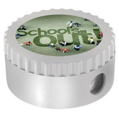 Branded Promotional RECYCLED PENCIL SHARPENER in Silver Pencil Sharpener From Concept Incentives.