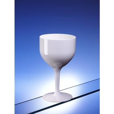 Branded Promotional PREMIUM UNBREAKABLE WHITE GIN GLASS Cocktail Glass From Concept Incentives.