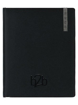 Branded Promotional SANTIAGO MANAGEMENT DESK DIARY in Black from Concept Incentives