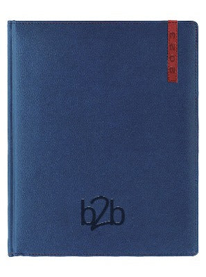 Branded Promotional SANTIAGO MANAGEMENT DESK DIARY in Blue and Red from Concept Incentives