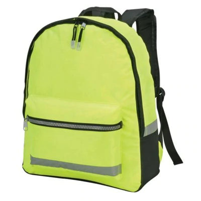 Branded Promotional GATWICK HIGH VISIBILITY REFLECTIVE BACKPACK RUCKSACK in Hi-vis Orange Bag From Concept Incentives.