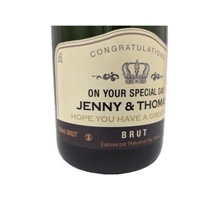 Branded Promotional PERSONALISED CHAMPAGNE LABEL 750ML Champagne From Concept Incentives.