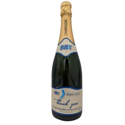 Branded Promotional CUSTOMISED CHAMPAGNE GIFT 750ML Champagne From Concept Incentives.
