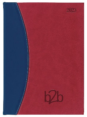 Branded Promotional SORRENTO A5 PAGE DAY DESK DIARY in Tan and Grey from Concept Incentives