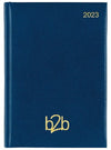 Branded Promotional STRATA A5 WEEK TO VIEW DESK DIARY in Blue from Concept Incentives