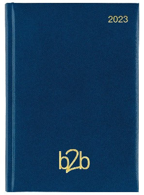 Branded Promotional STRATA A5 WEEK TO VIEW DESK DIARY in Blue from Concept Incentives