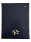 Branded Promotional STRATA DELUXE MANAGEMENT DESK DIARY in Blue from Concept Incentives