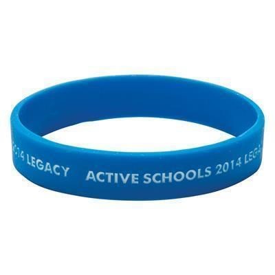 Branded Promotional SILICON WRIST BAND RECESSED & INFILLED DESIGN Wrist Band From Concept Incentives.