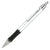 Branded Promotional SYMPHONY BALL PEN in Pearlescent White with Black Trim & Silver Clip & Tip Pen From Concept Incentives.