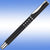 Branded Promotional TECHNO METAL ROLLERBALL PEN in Black with Silver Trim Pen From Concept Incentives.