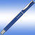 Branded Promotional TECHNO METAL ROLLERBALL PEN in Blue with Silver Trim Pen From Concept Incentives.