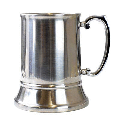 Branded Promotional STEEL TANKARD 480ML in Gift Box Beer Tankard From Concept Incentives.