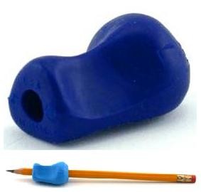 Branded Promotional ERGONOMIC RUBBER PENCIL GRIP in Blue Pencil Grip From Concept Incentives.
