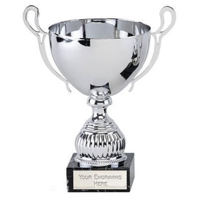 Branded Promotional SILVER AWARD TROPHY CUP with Marble Base Award From Concept Incentives.