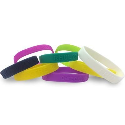 Branded Promotional SILICON EMBOSSED WRIST BAND Wrist Band From Concept Incentives.