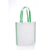 VIRGINIA NON WOVEN PP TOTE BAG in White with Colour Handles & Trim