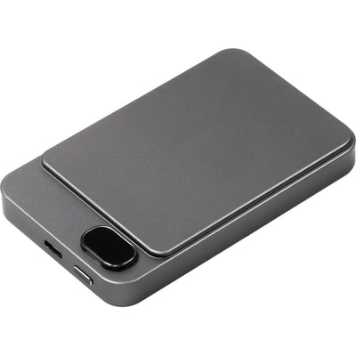 BrandCharger recycled aluminium wireless power bank. (5000 mAh)