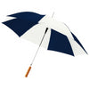 LISA 23 AUTO OPEN UMBRELLA with Wood Handle in Navy-white Solid