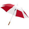 LISA 23 AUTO OPEN UMBRELLA with Wood Handle in Red-white Solid