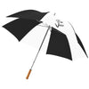 KARL 30 GOLF UMBRELLA with Wood Handle in Black Shiny-white Solid