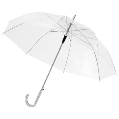 KATE 23 CLEAR TRANSPARENT AUTO OPEN UMBRELLA in Clear Transparent White