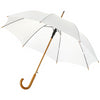 KYLE 23 AUTO OPEN UMBRELLA WOOD SHAFT AND HANDLE in White Solid