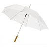 LISA 23 AUTO OPEN UMBRELLA with Wood Handle in White Solid