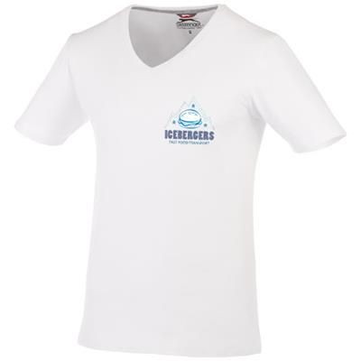 BOSEY SHORT SLEEVE MENS V-NECK T-SHIRT in White Solid